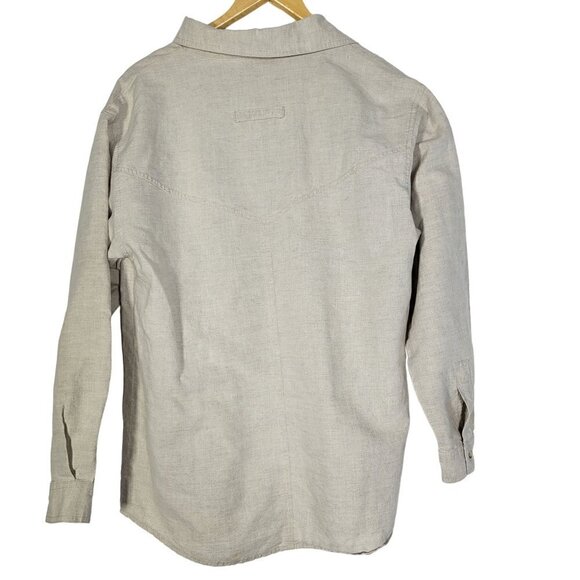 Boston Proper Women's Linen Button Down Long Line Light Weight Shirt  Size 10 - Picture 8 of 9